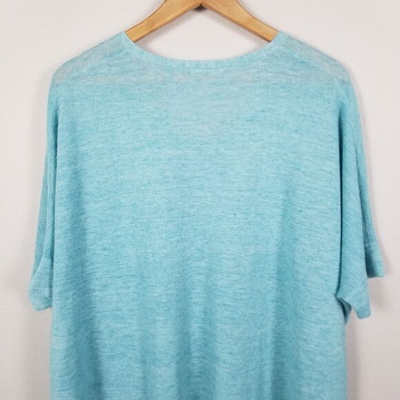 Eileen Fisher Light Blue Lagenlook Organic Linen Melange Pullover Tunic Size S/M - Picture 11 of 15